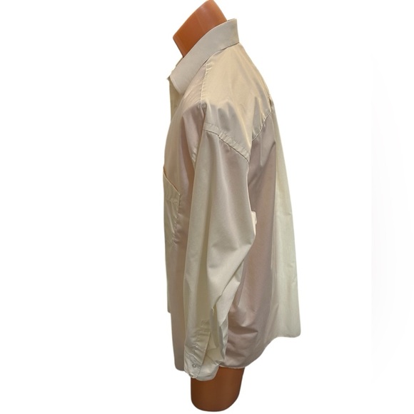 HemraJani Custom Tailored Hong Kong Shirt White Cream Size Neck 15.5” Arm 33/34. - Picture 4 of 13